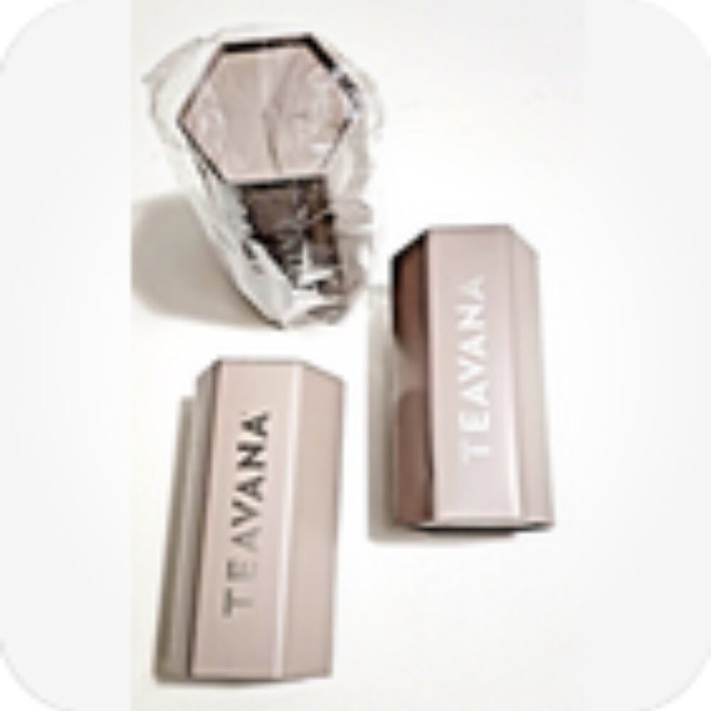 Set of 4Teavana NEW Collectible Stone Gray Special Edition Honeycomb Tea Tin w/L - Picture 5 of 8